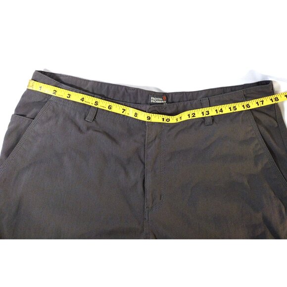 Royal Robbins Pants Men 36X32 Gray Cargo Chino Hiking Outdoor Nylon Zip Pocket - Picture 6 of 9